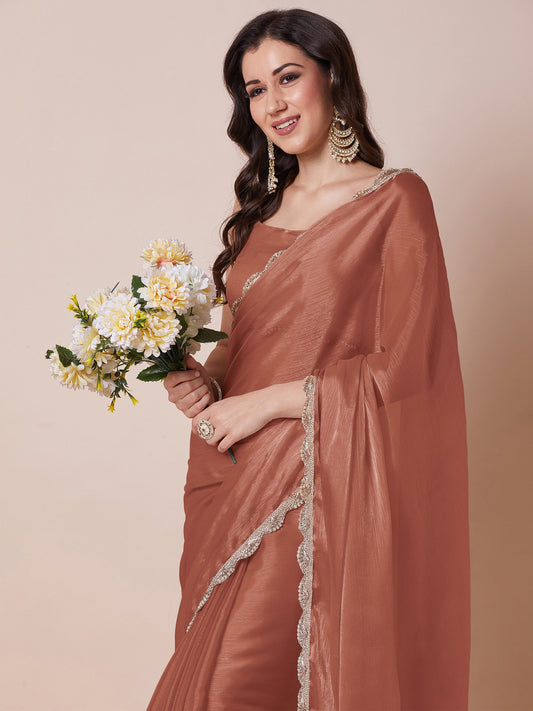 partywear designer saree for festive occasions