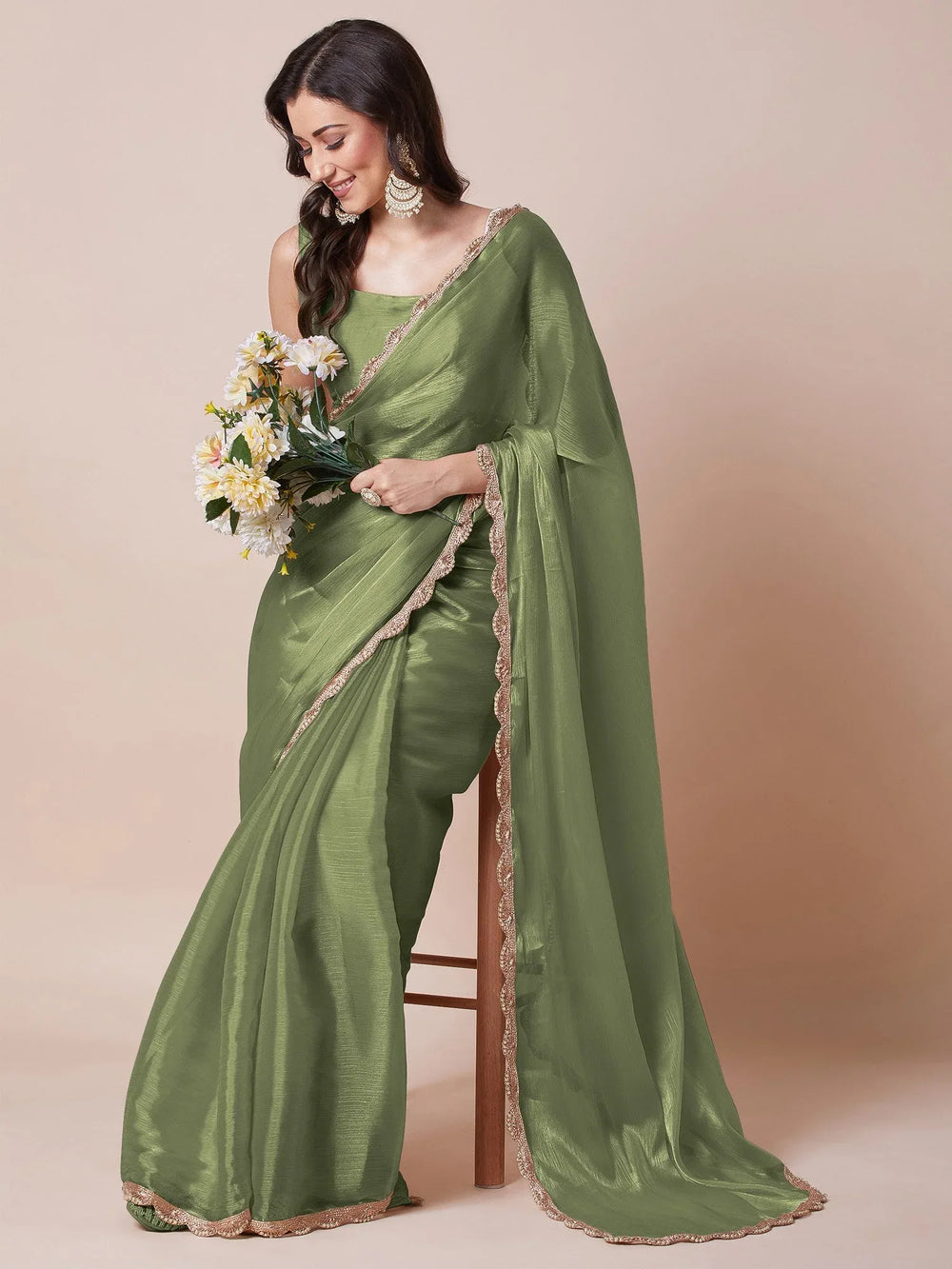 partywear designer saree for festive occasions