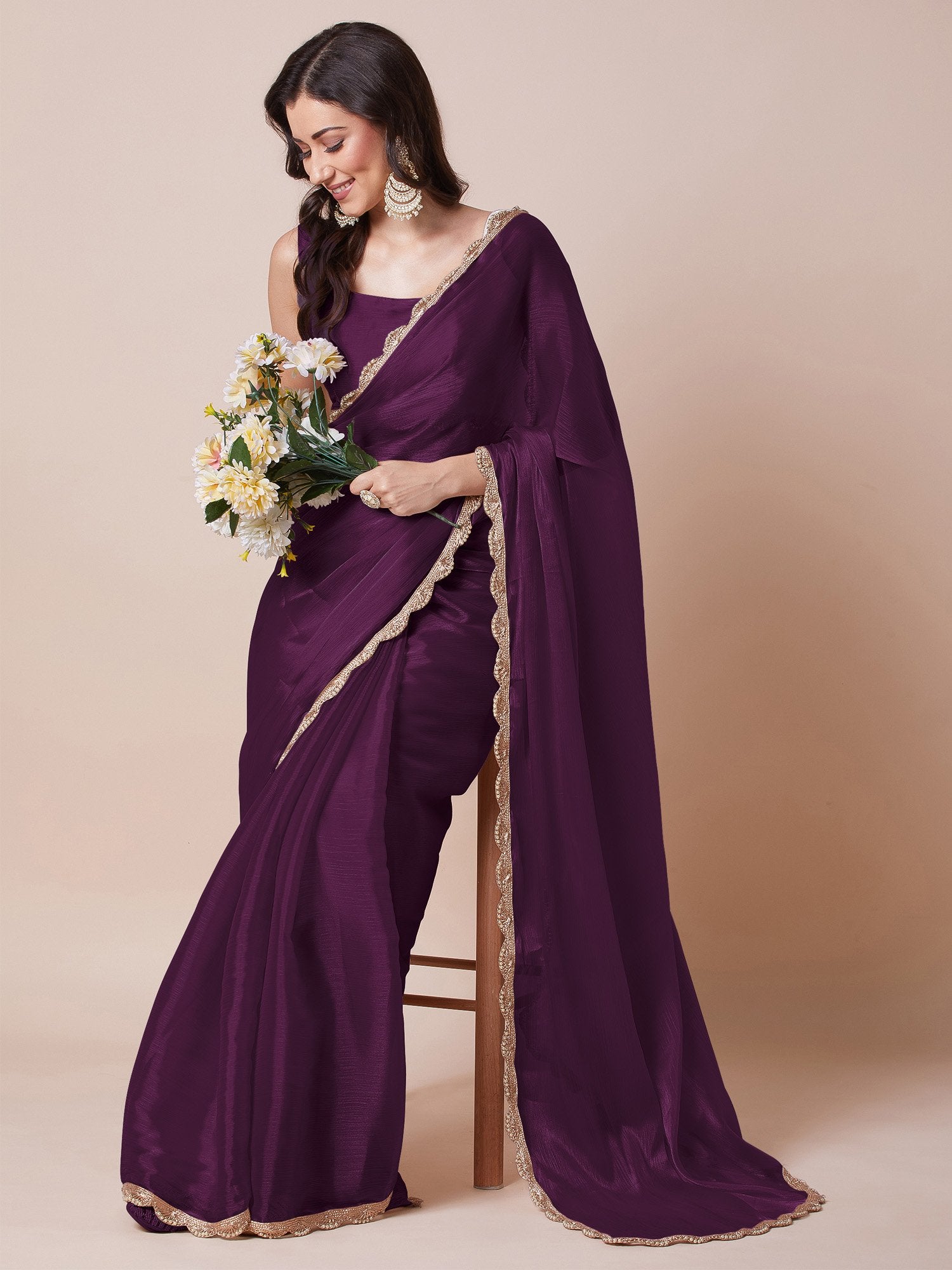 partywear designer saree for festive occasions