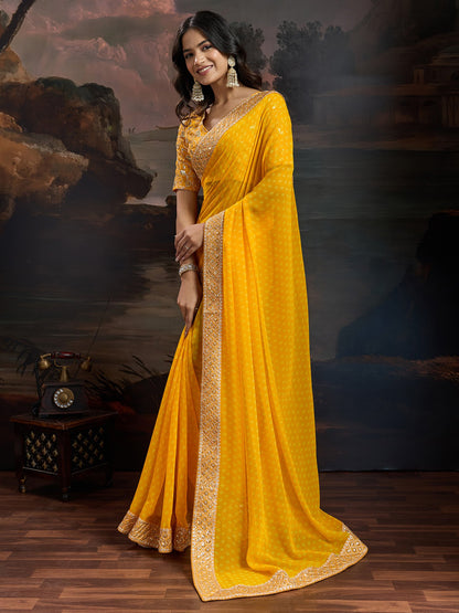 partywear designer saree for festive occasions