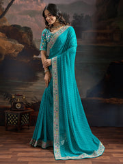 partywear designer saree for festive occasions