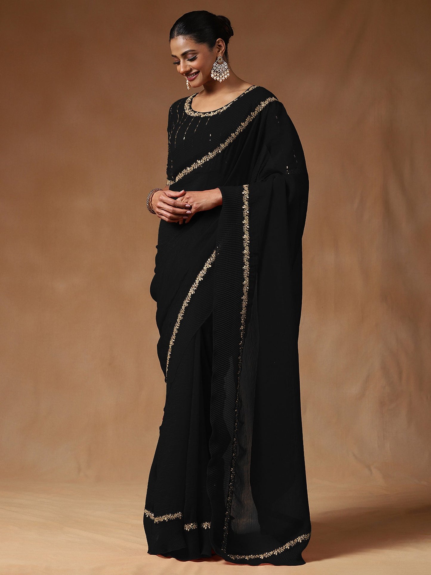 partywear designer saree for festive occasions