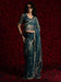 Blue Teal Party Wear Organza Embellished Saree