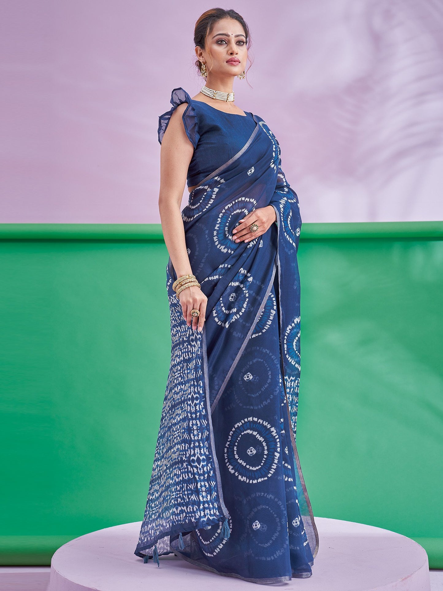 partywear designer saree for festive occasions