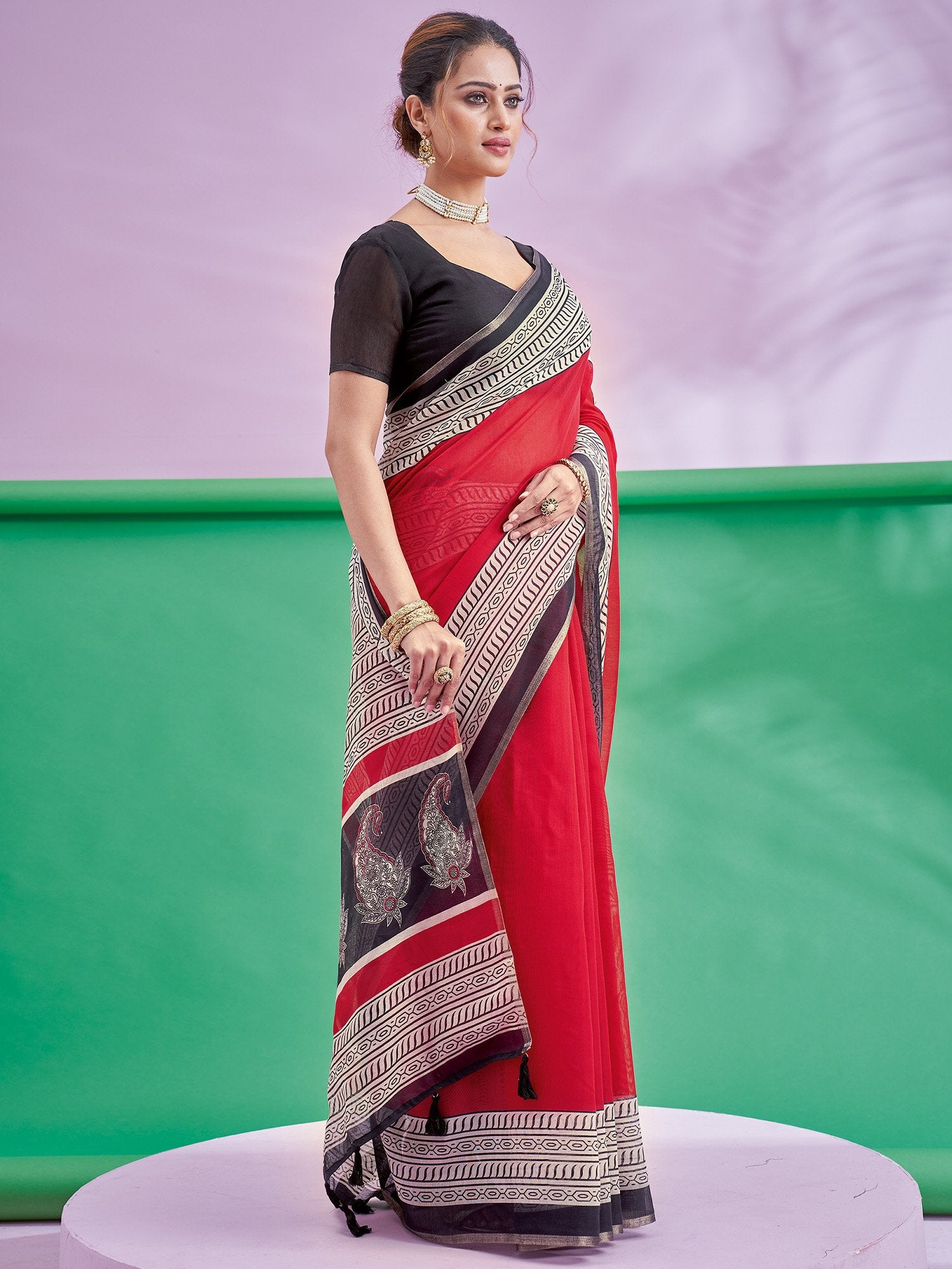 partywear designer saree for festive occasions