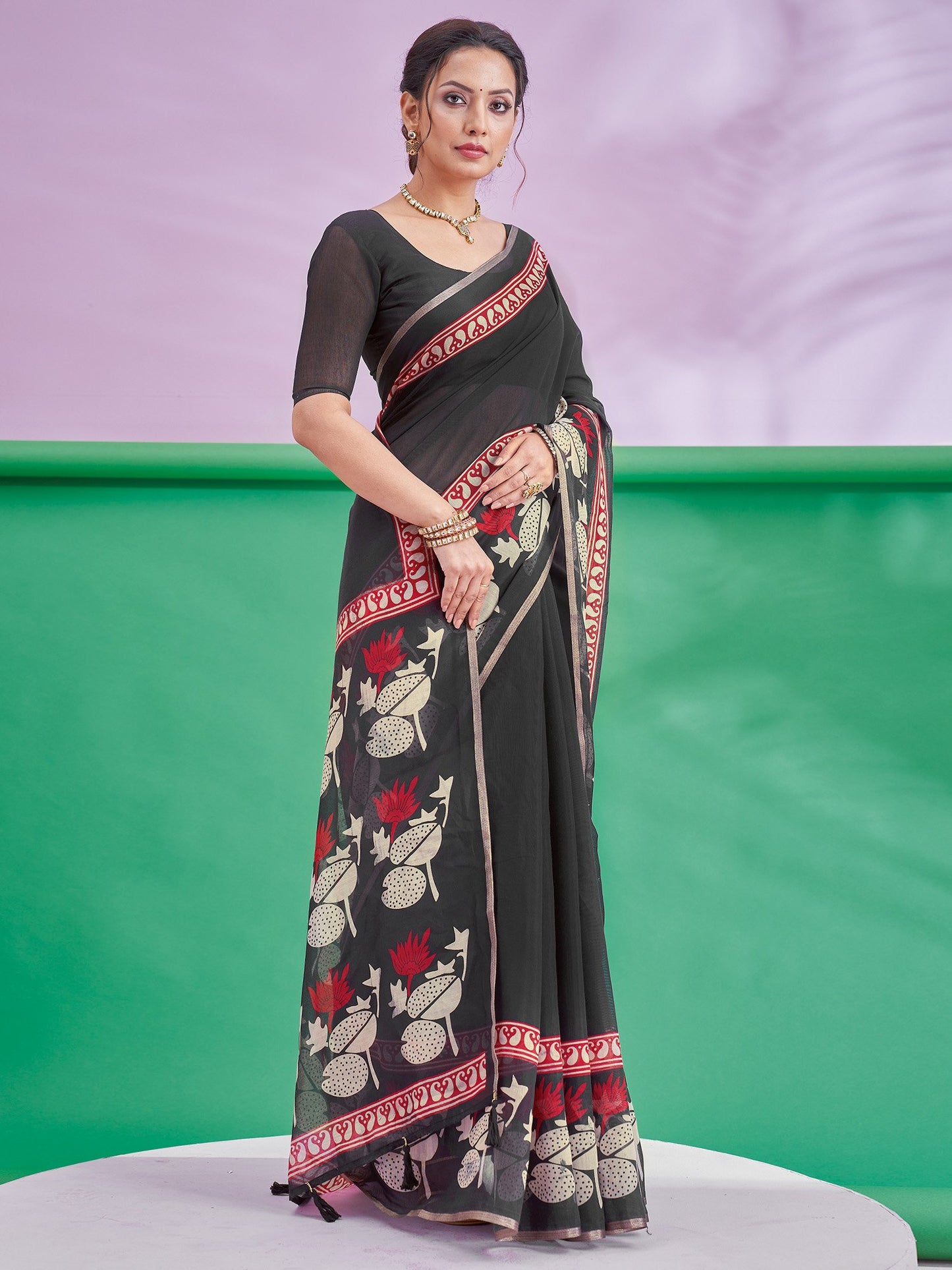 partywear designer saree for festive occasions