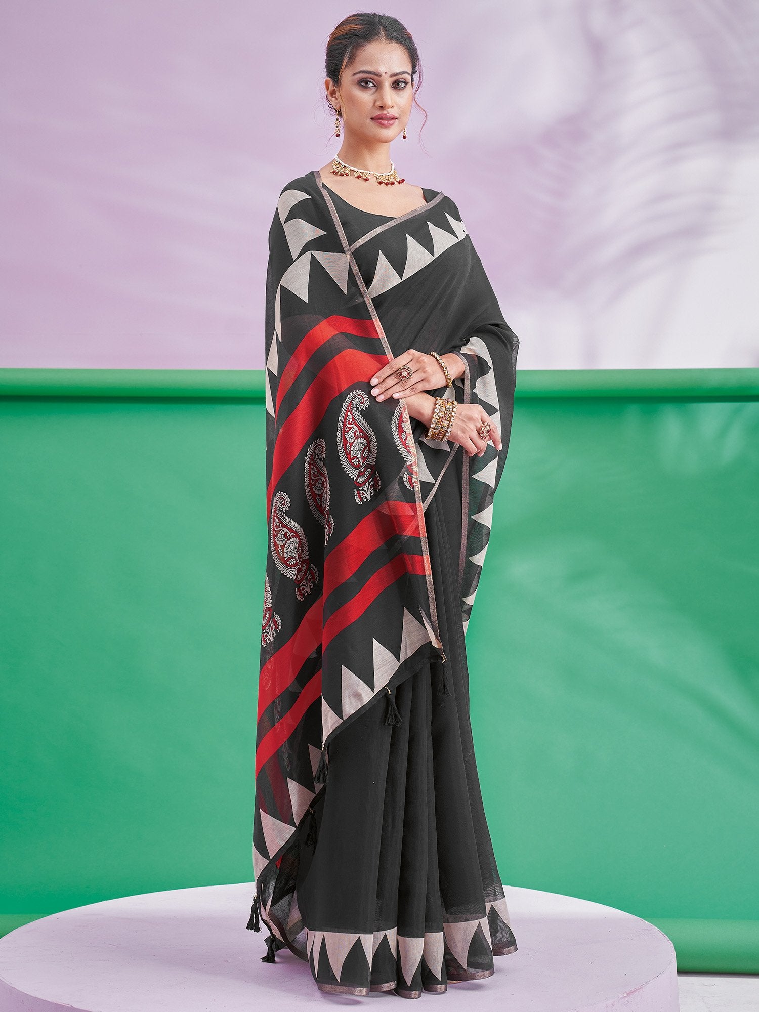 partywear designer saree for festive occasions