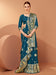 Green Teal Banarasi Satin Silk Woven Saree