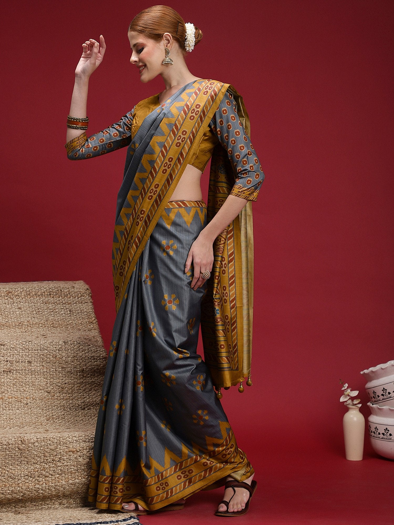 partywear designer saree for festive occasions