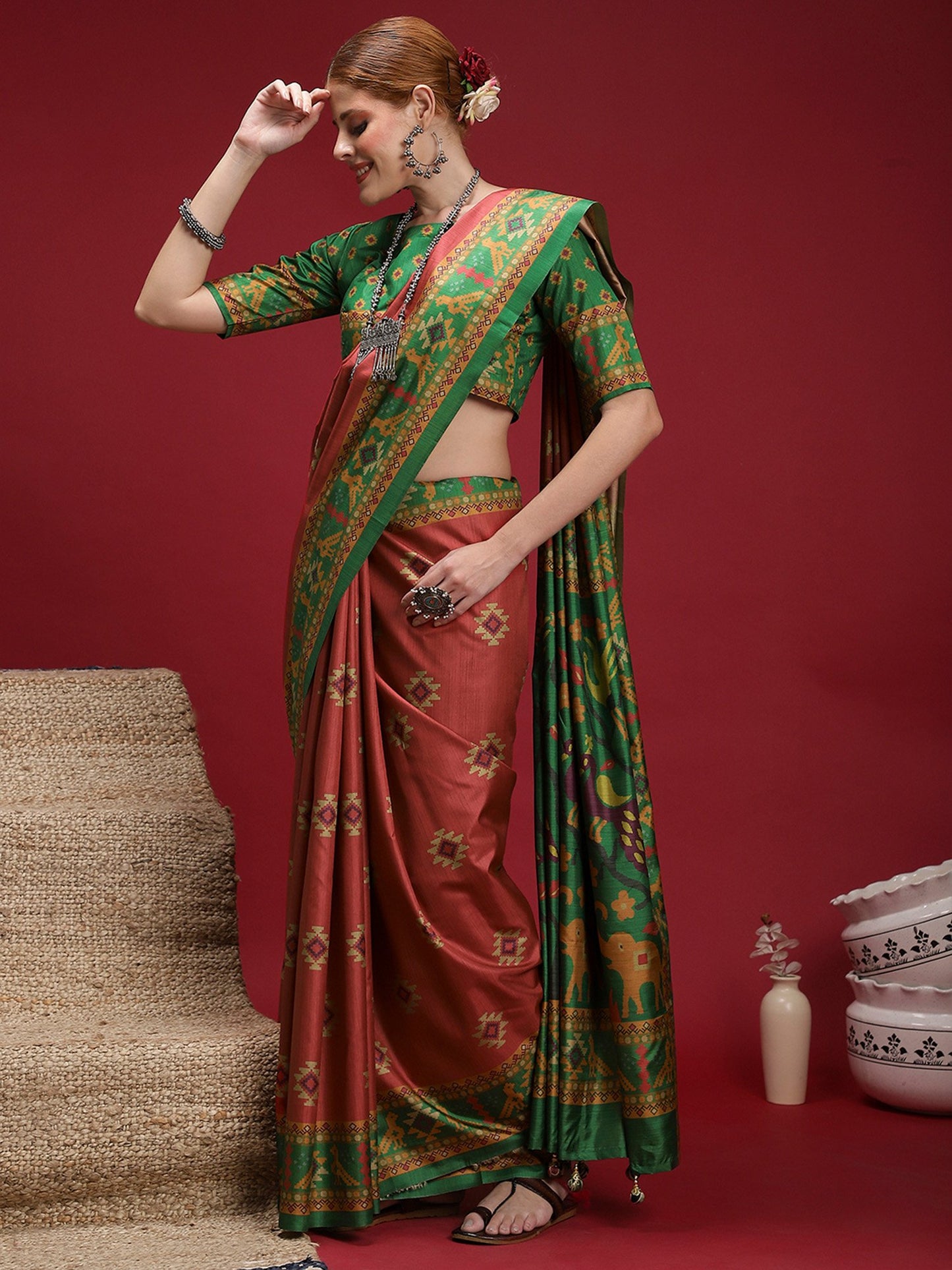 partywear designer saree for festive occasions