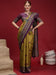 Green Olive Chanderi Silk Blend Digital Print Saree