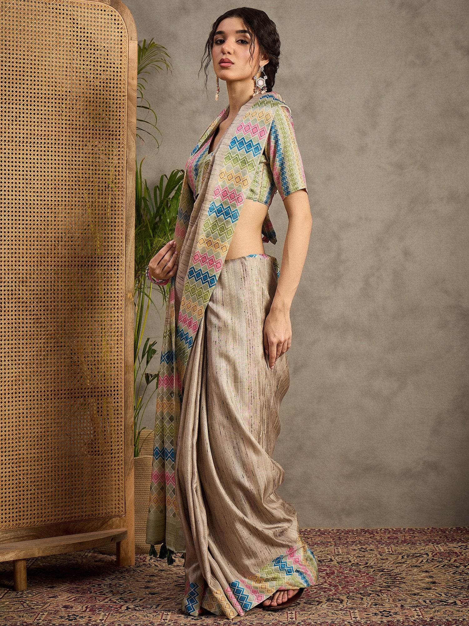 partywear designer saree for festive occasions