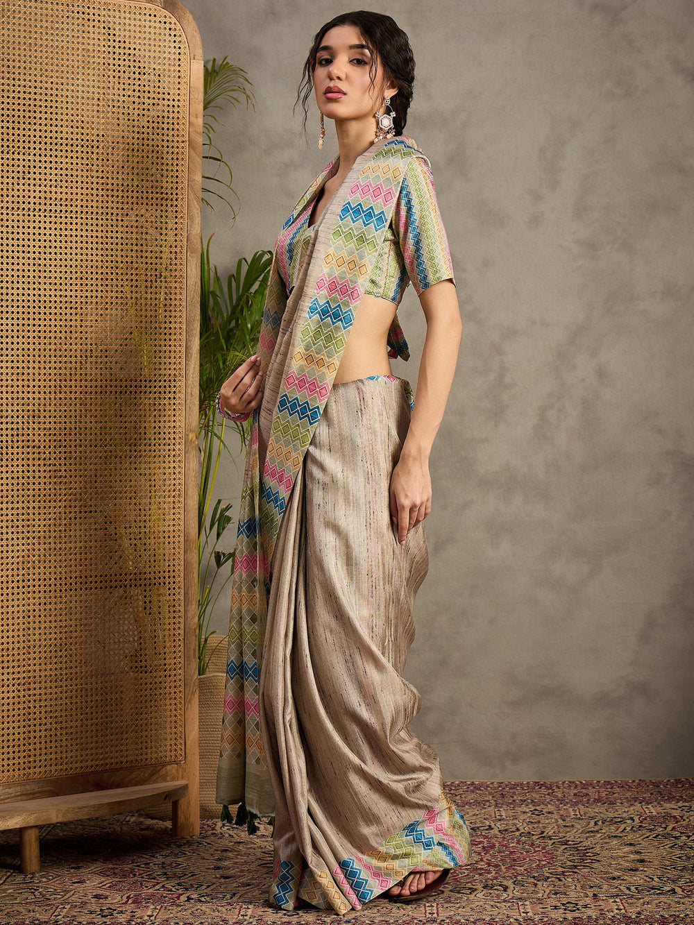partywear designer saree for festive occasions