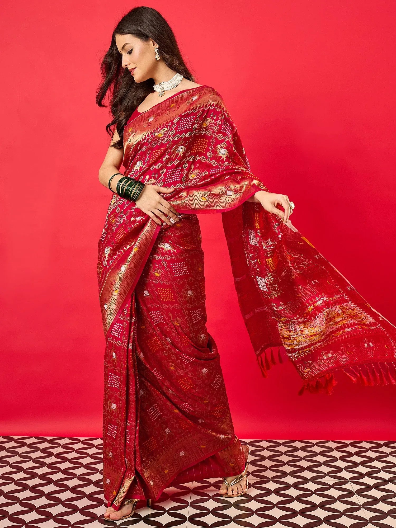partywear designer saree for festive occasions