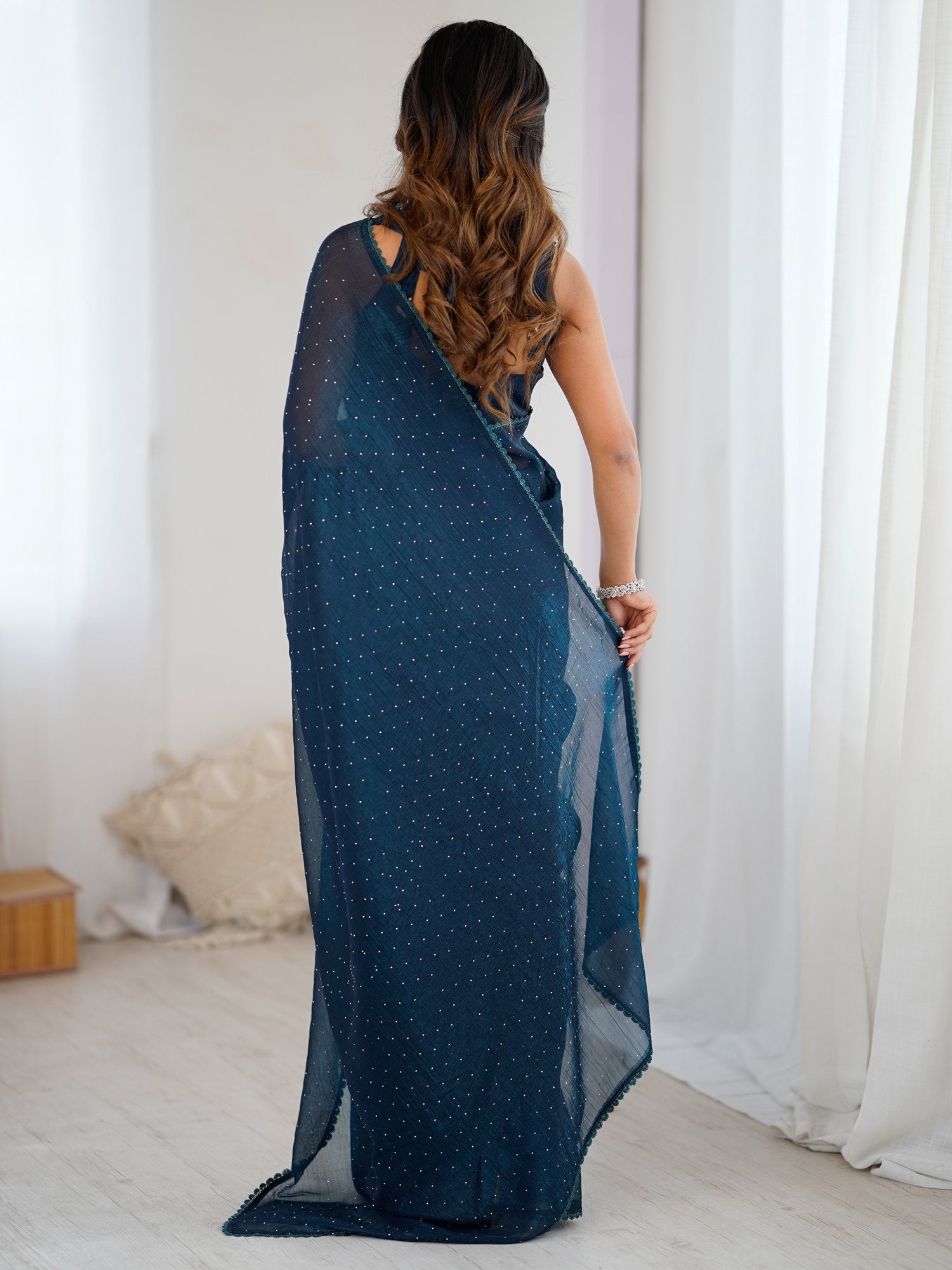 partywear designer saree for festive occasions