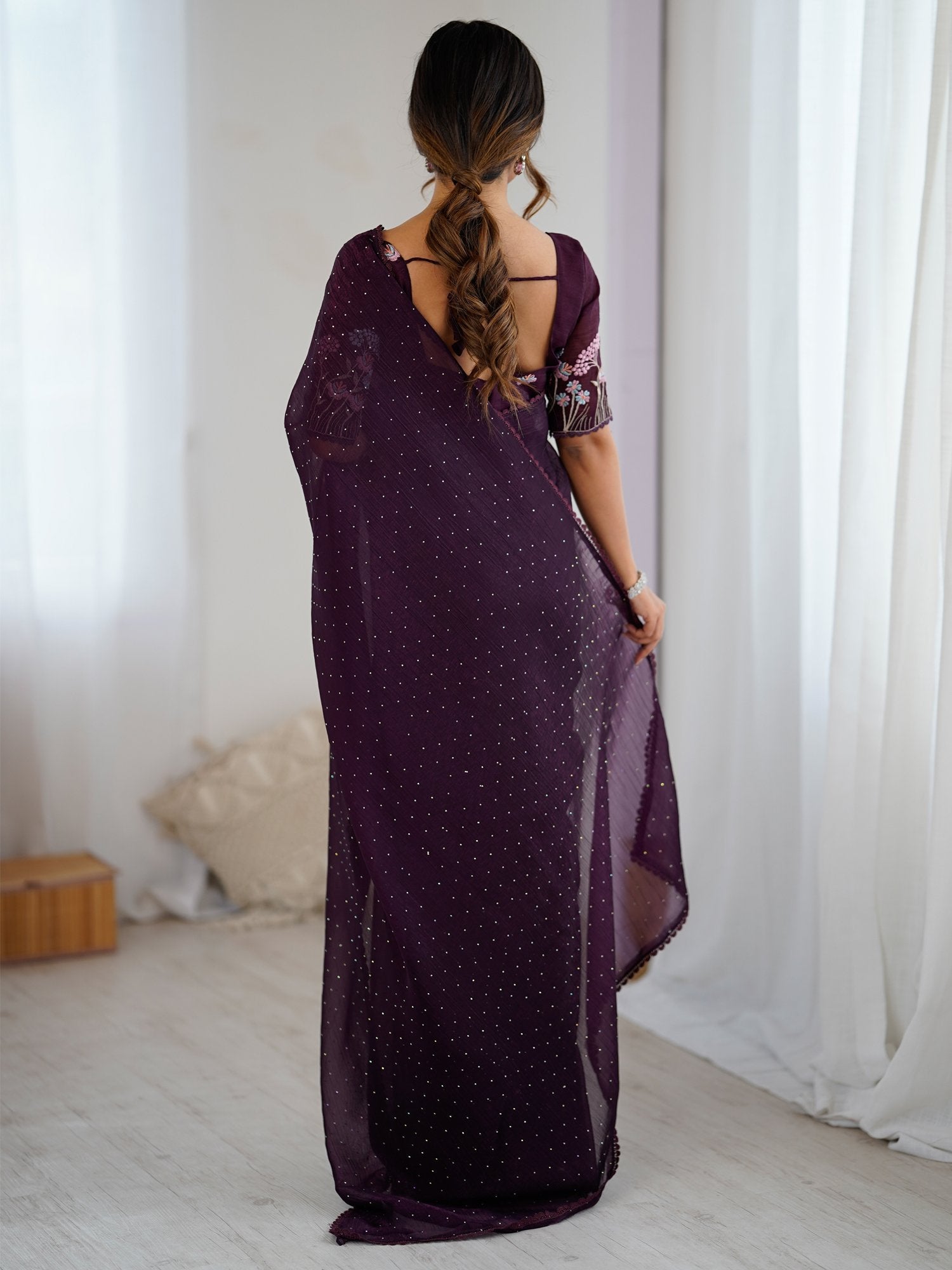 partywear designer saree for festive occasions