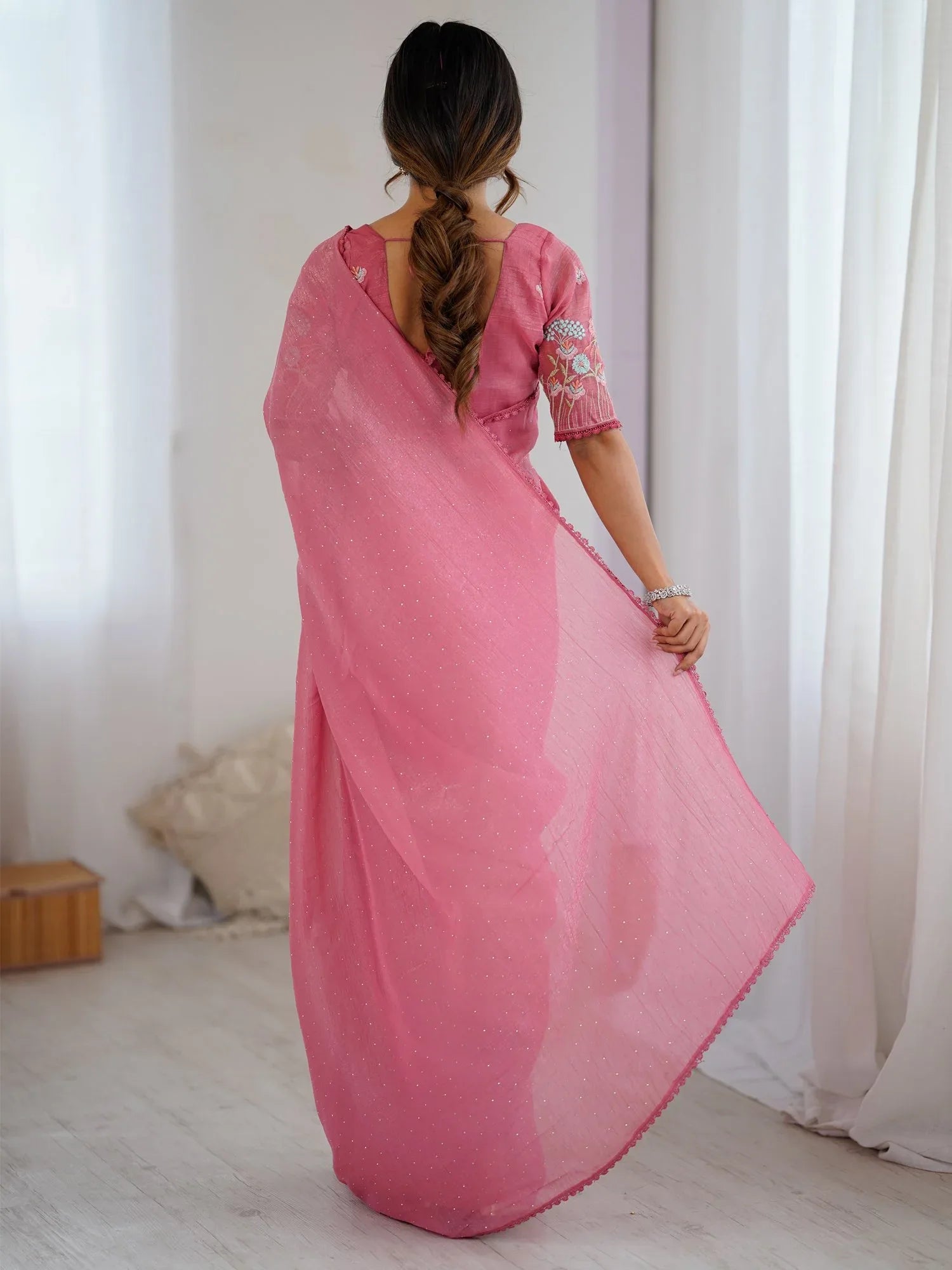 partywear designer saree for festive occasions