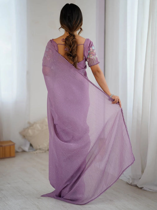 partywear designer saree for festive occasions