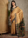 Brown Brown Banarasi Silk Blend Printed Saree