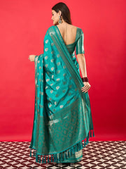 Light Banarasi Nylon Woven Saree - The Dori Store