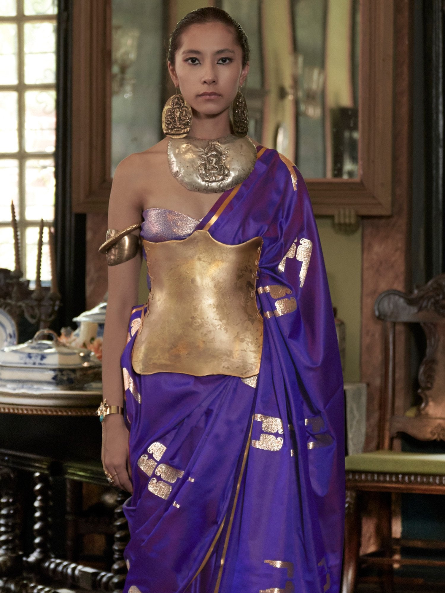 partywear designer saree for festive occasions
