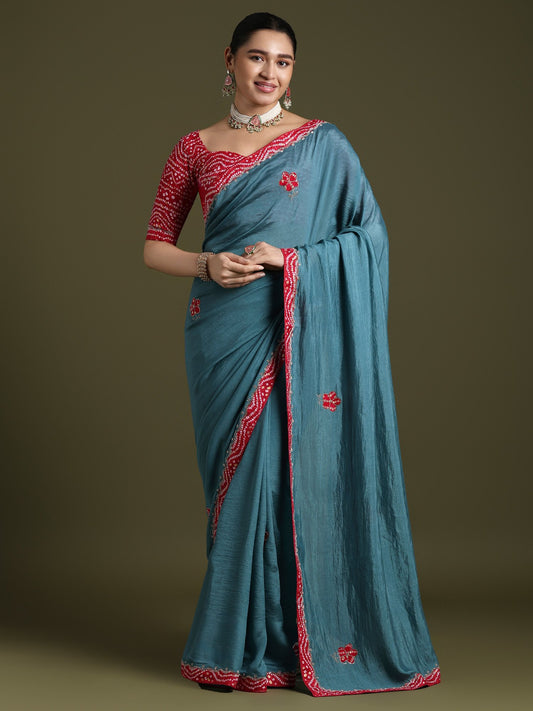 partywear designer saree for festive occasions