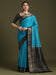 Blue Light Leheriya Crepe Woven Saree