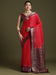 Pink Pink Leheriya Crepe Woven Saree