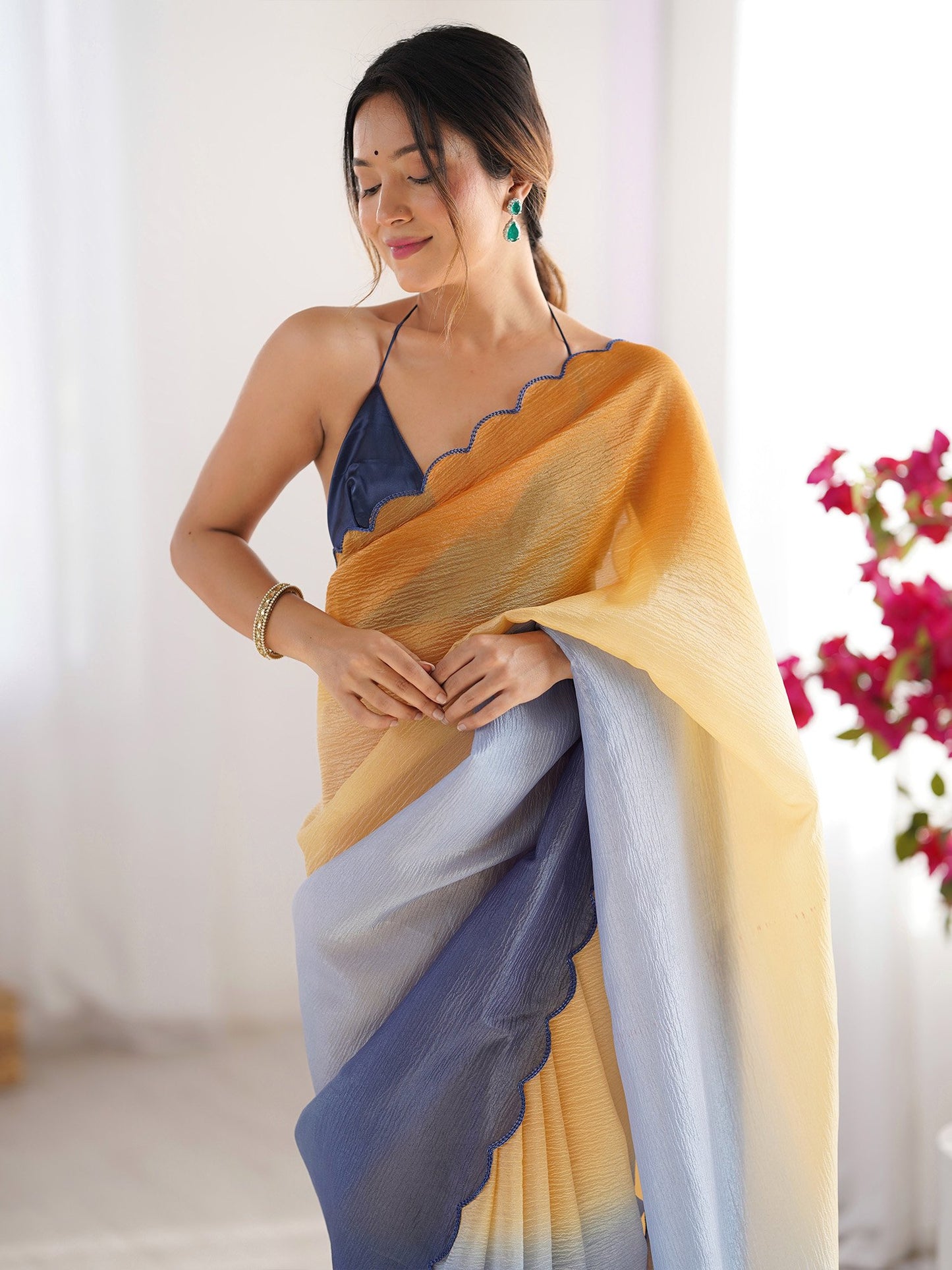 partywear designer saree for festive occasions