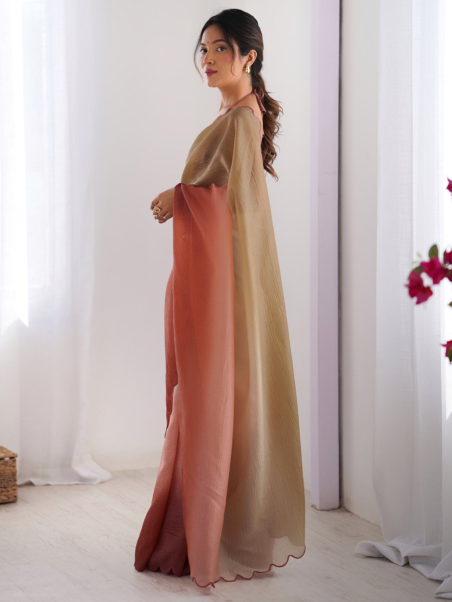 partywear designer saree for festive occasions