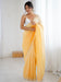 Yellow Yellow Party Wear Chiffon Embellished Saree