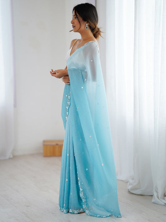 partywear designer saree for festive occasions