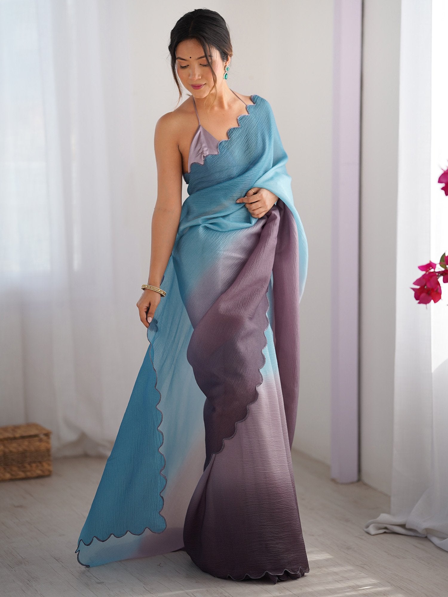 partywear designer saree for festive occasions