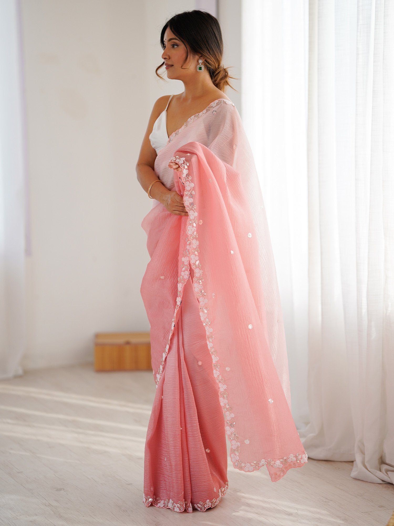 partywear designer saree for festive occasions