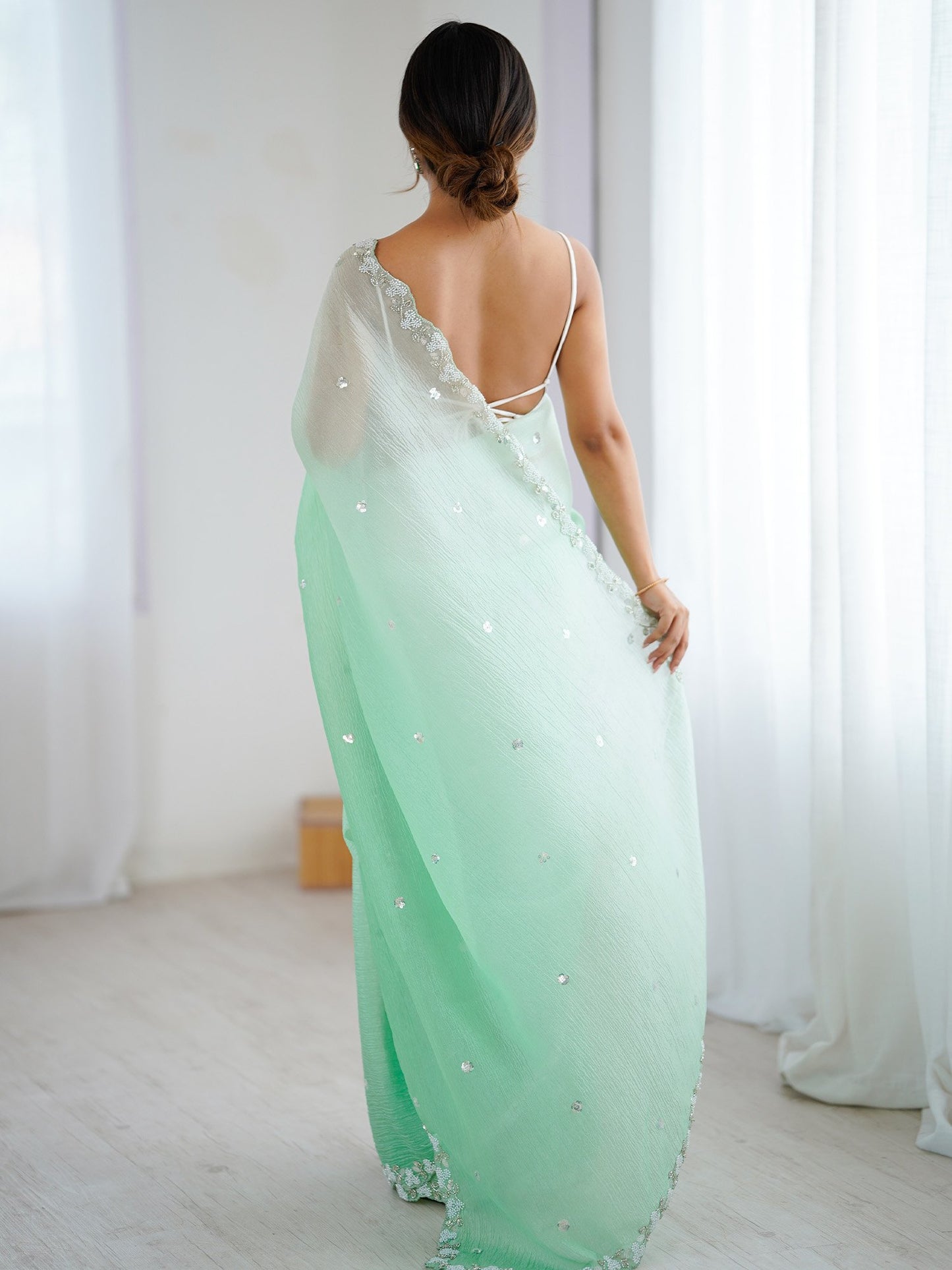 partywear designer saree for festive occasions