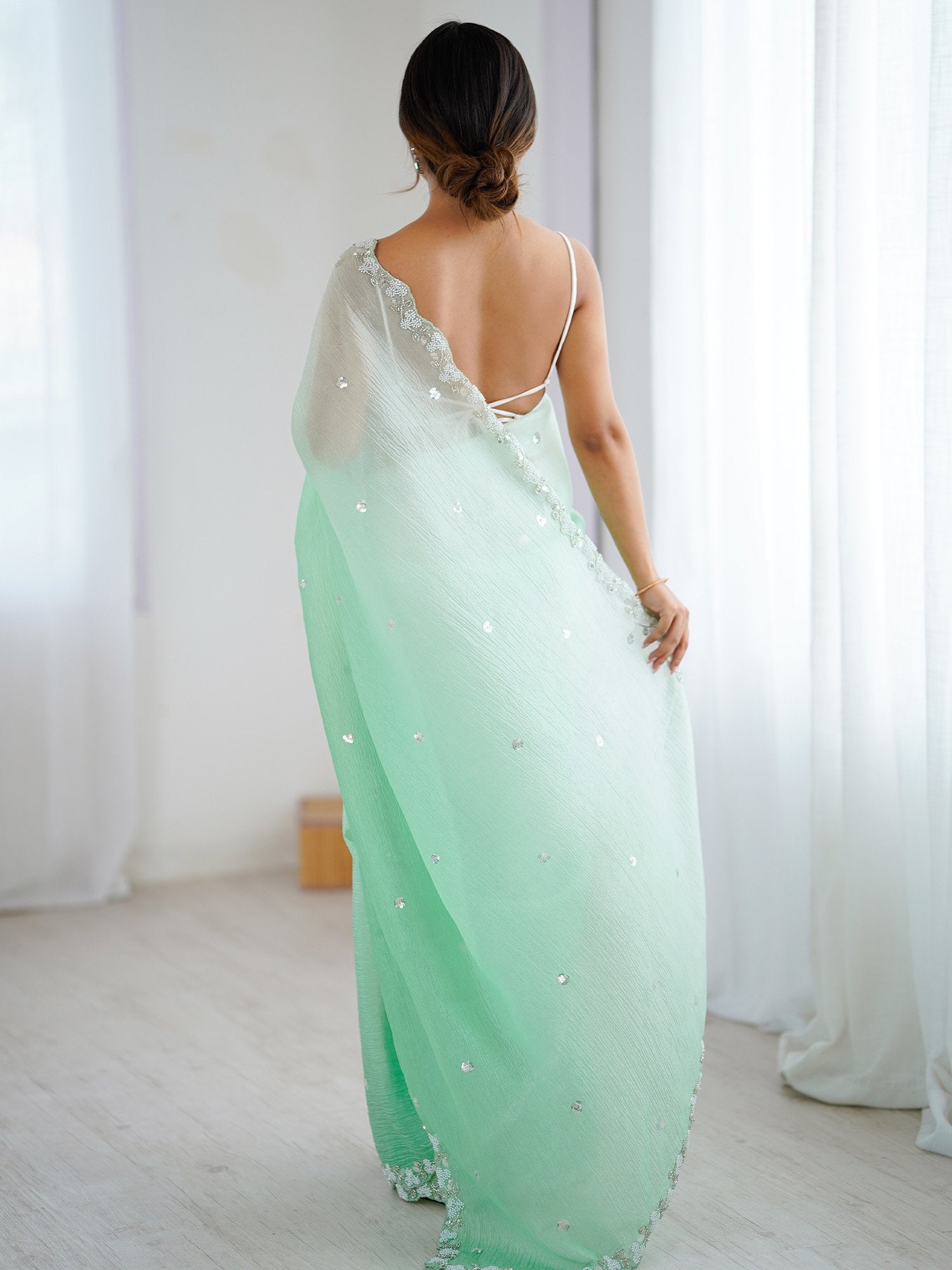 partywear designer saree for festive occasions