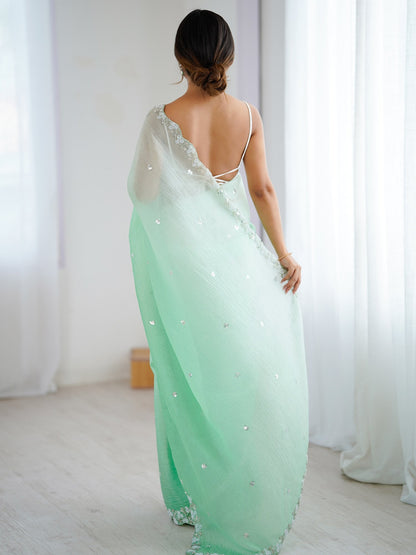 partywear designer saree for festive occasions