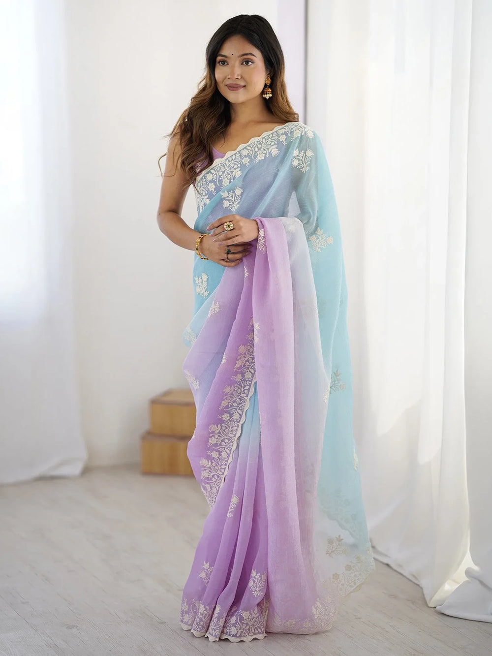 partywear designer saree for festive occasions