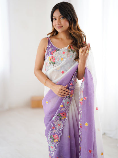 partywear designer saree for festive occasions