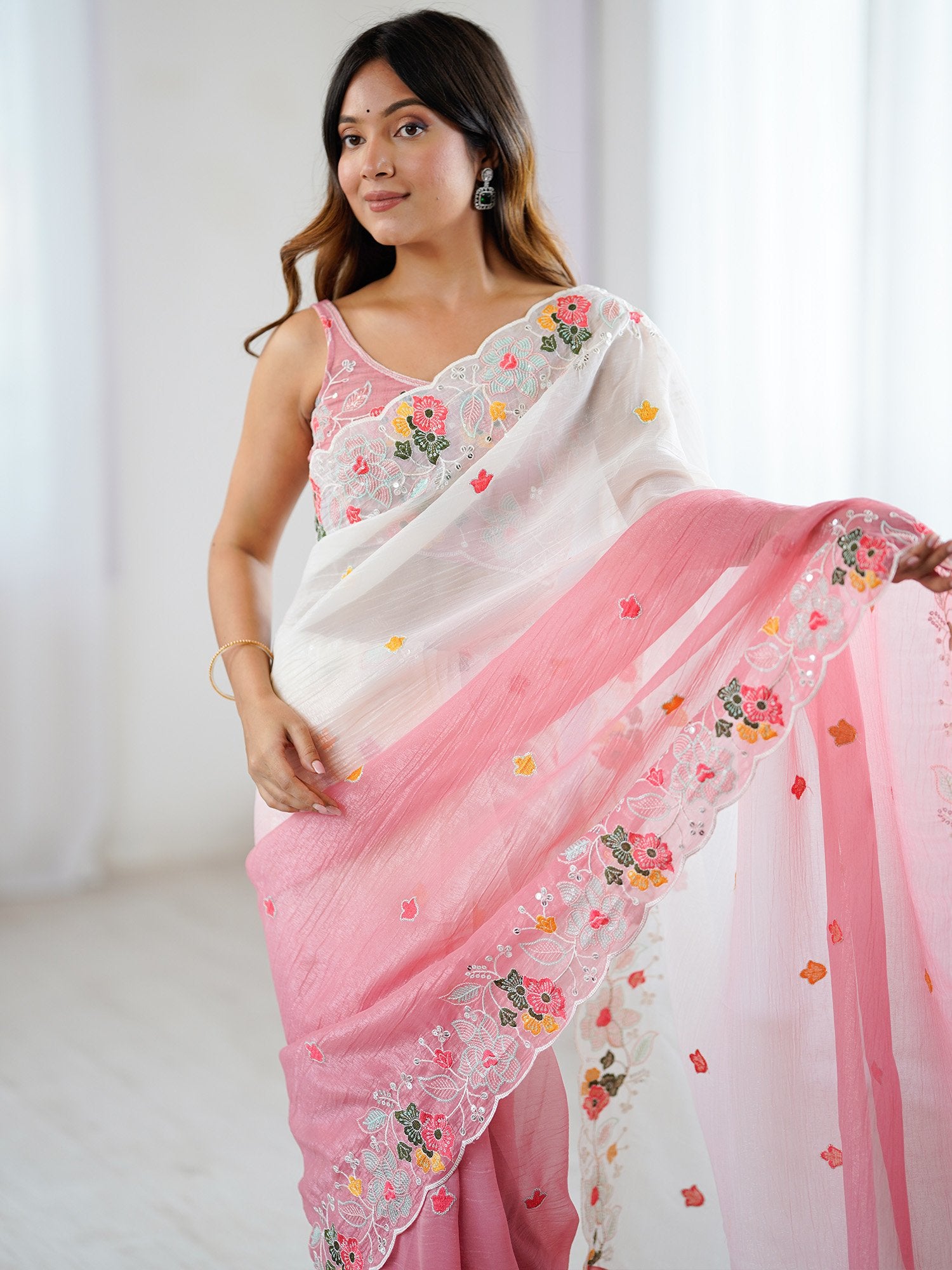 partywear designer saree for festive occasions