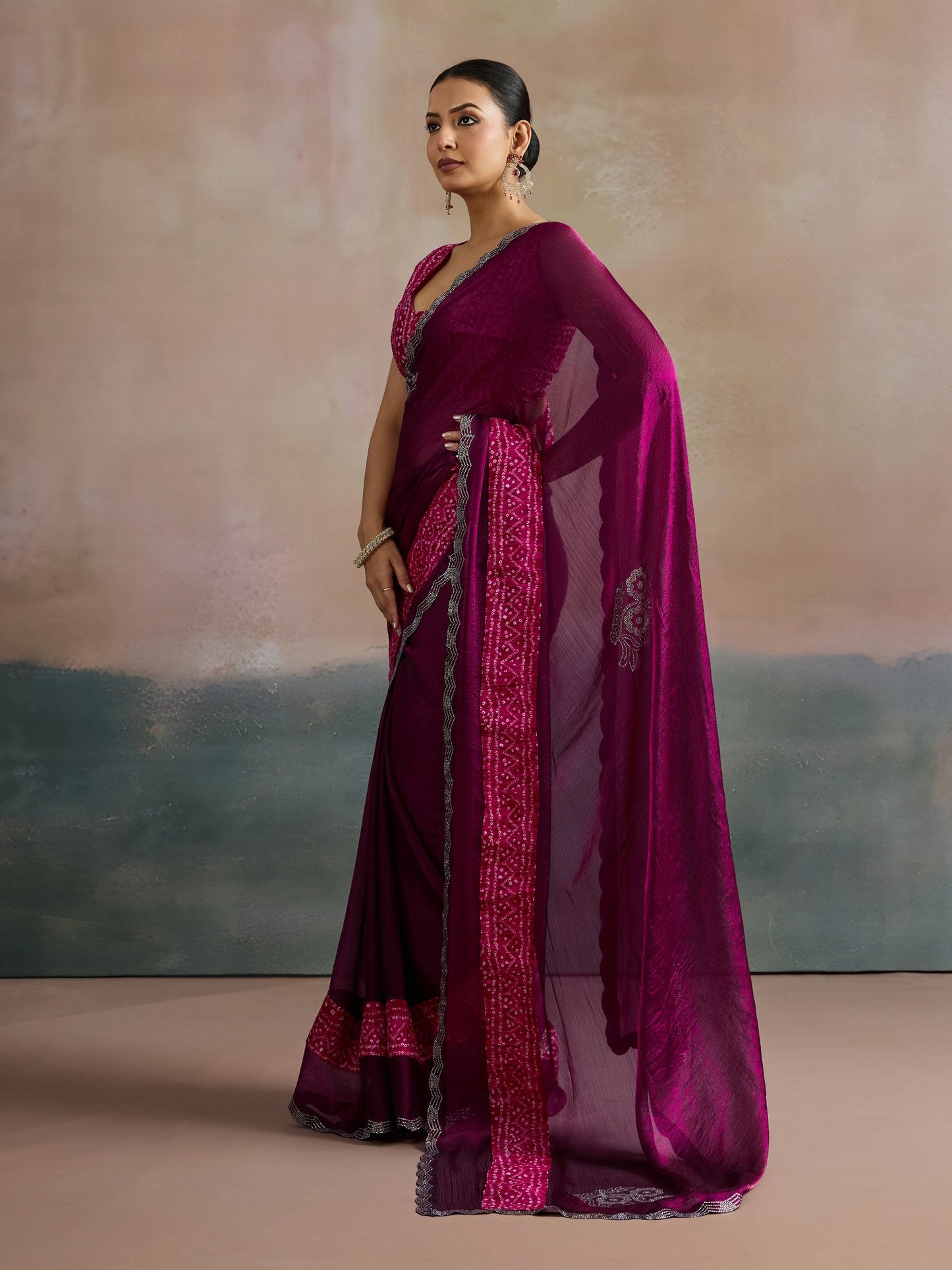 partywear designer saree for festive occasions