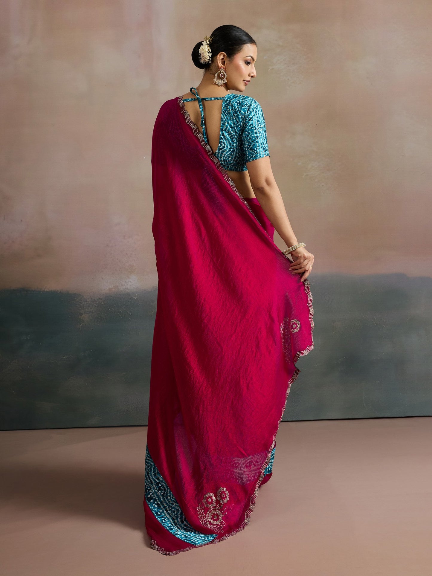 partywear designer saree for festive occasions
