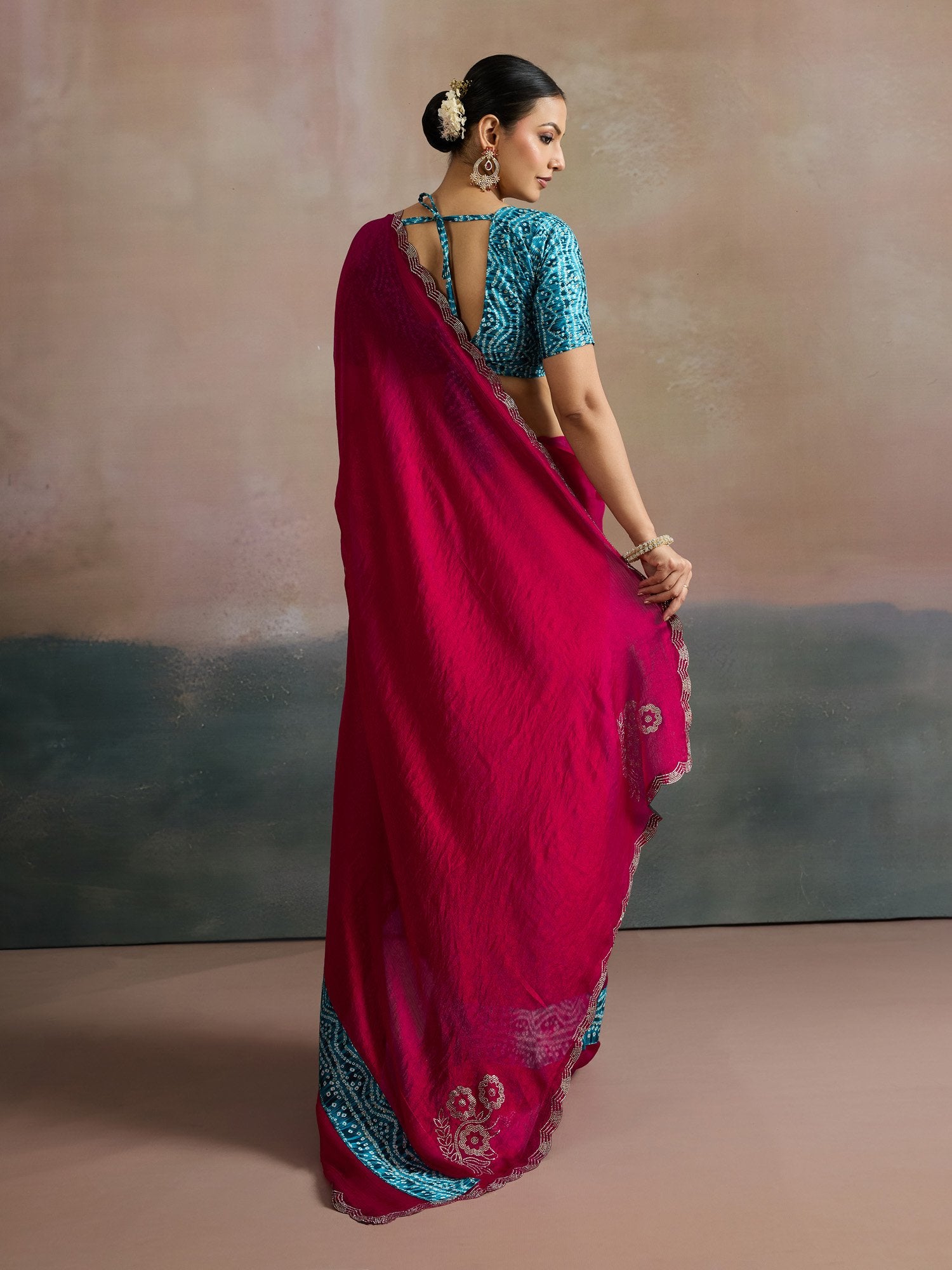 partywear designer saree for festive occasions