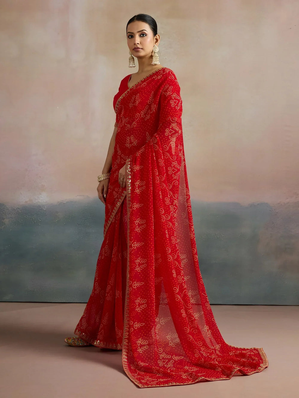 partywear designer saree for festive occasions