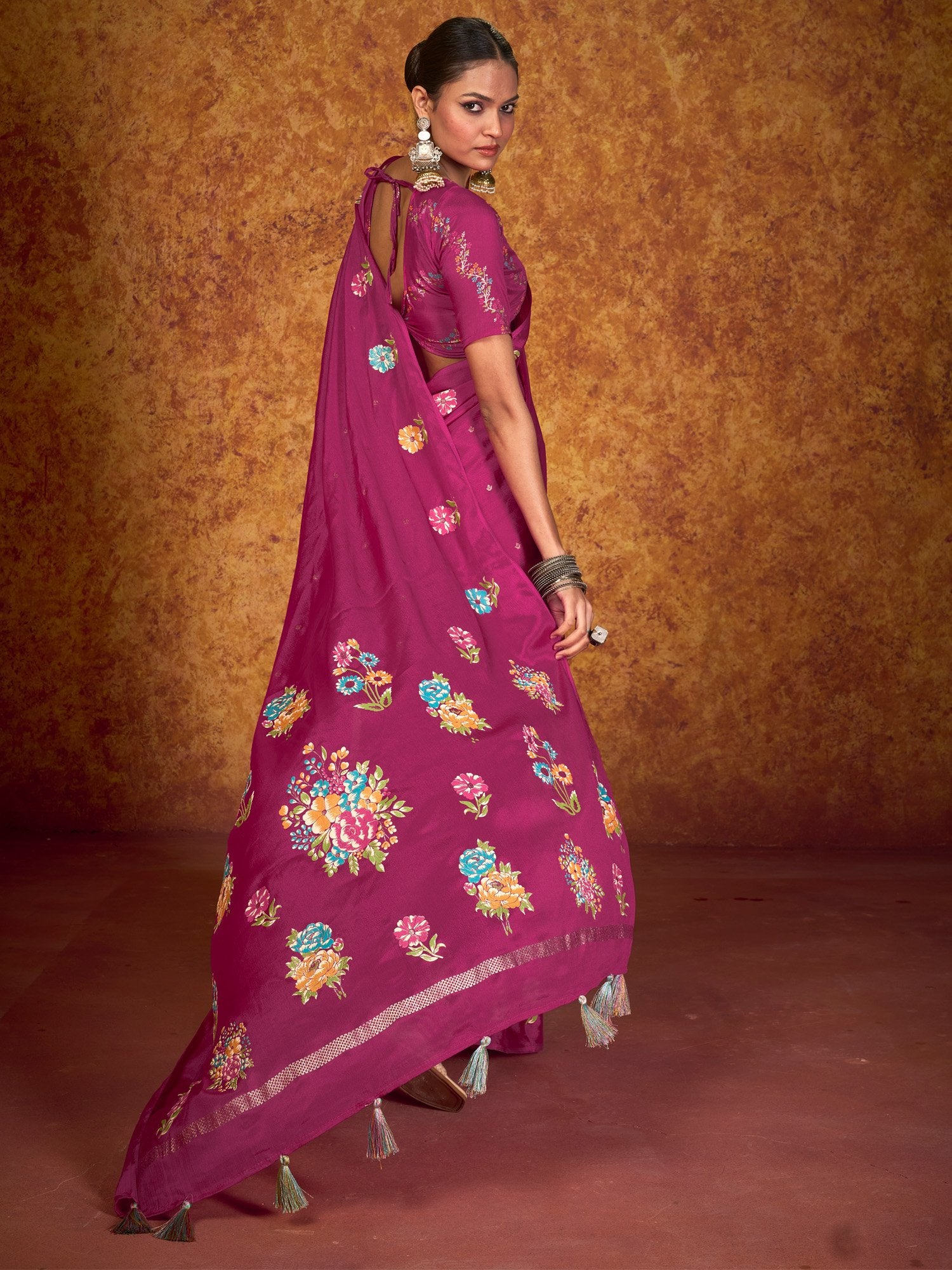 partywear designer saree for festive occasions