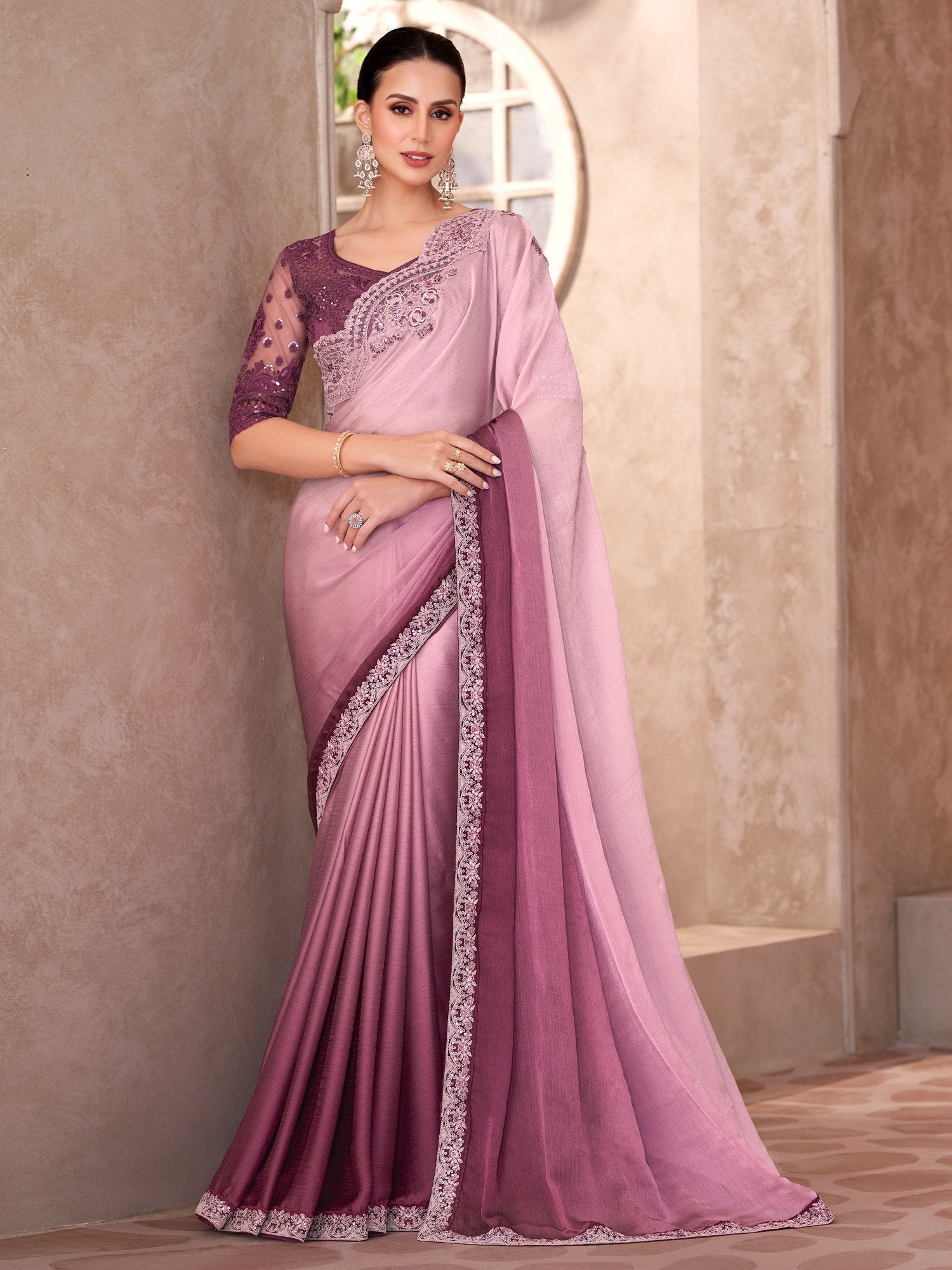 partywear designer saree for festive occasions