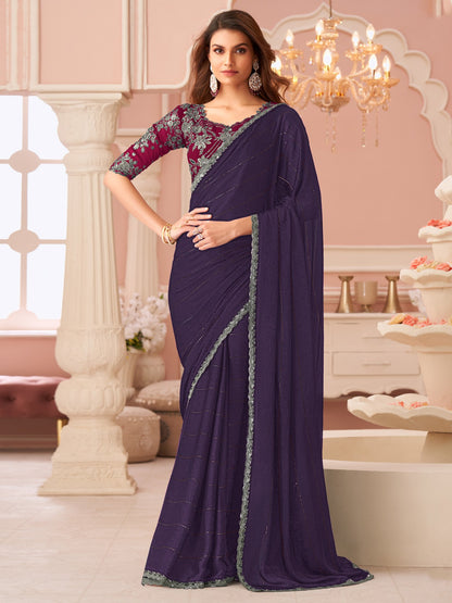partywear designer saree for festive occasions