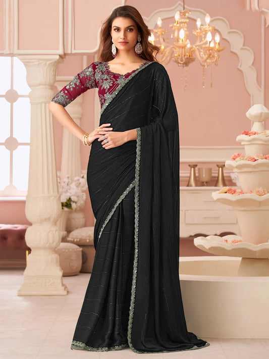 partywear designer saree for festive occasions