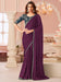 Purple Purple Party Wear Satin Silk Embellished Saree