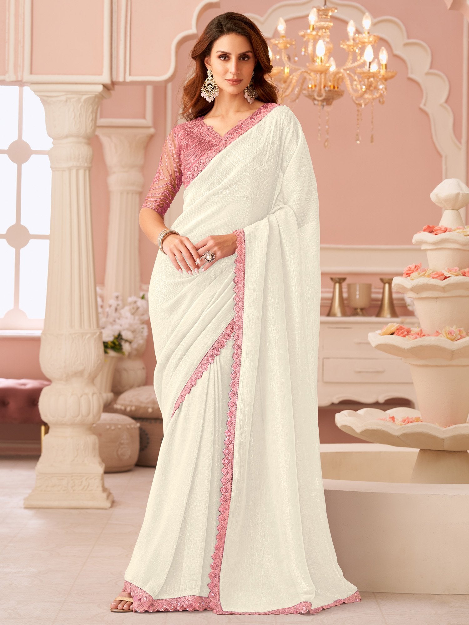partywear designer saree for festive occasions